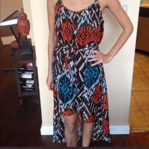 Hi lo Ikat Print Dress Sz Large
